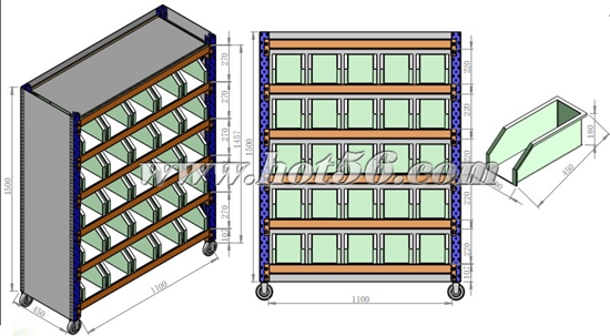 昊特蘇州貨架中B貨架設計圖:4006-0512-56