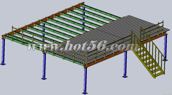 昊特蘇州貨架鋼平臺設計圖:4006-0512-56